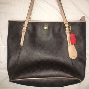 ❣️Coach Dark Brown Leather Tote